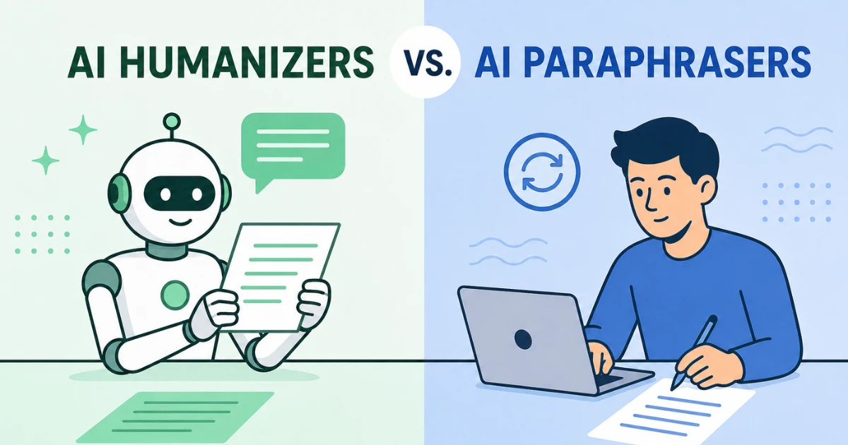 AI Humanizer vs AI Paraphraser: What's the Difference?