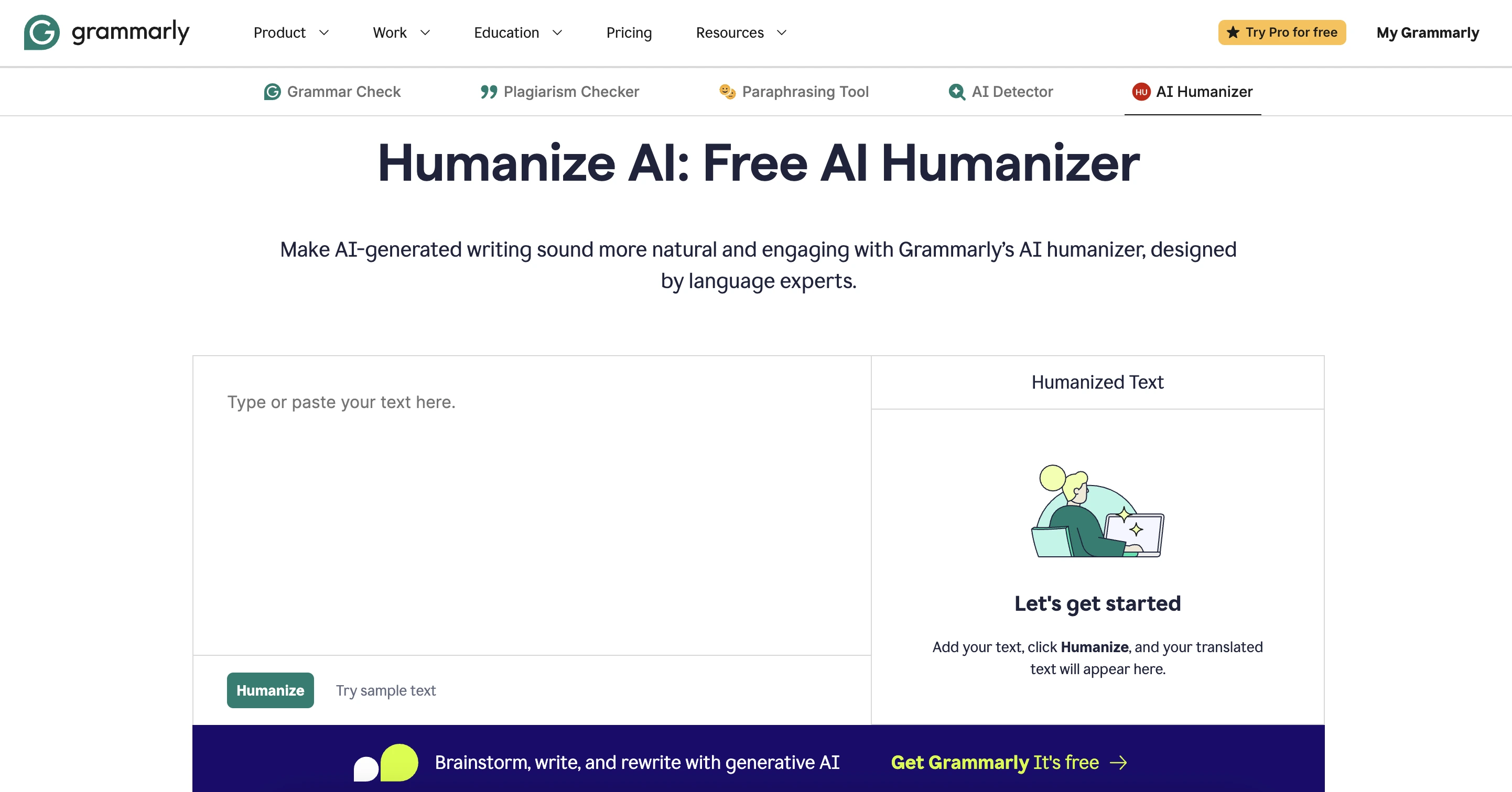 Grammarly Landing Page