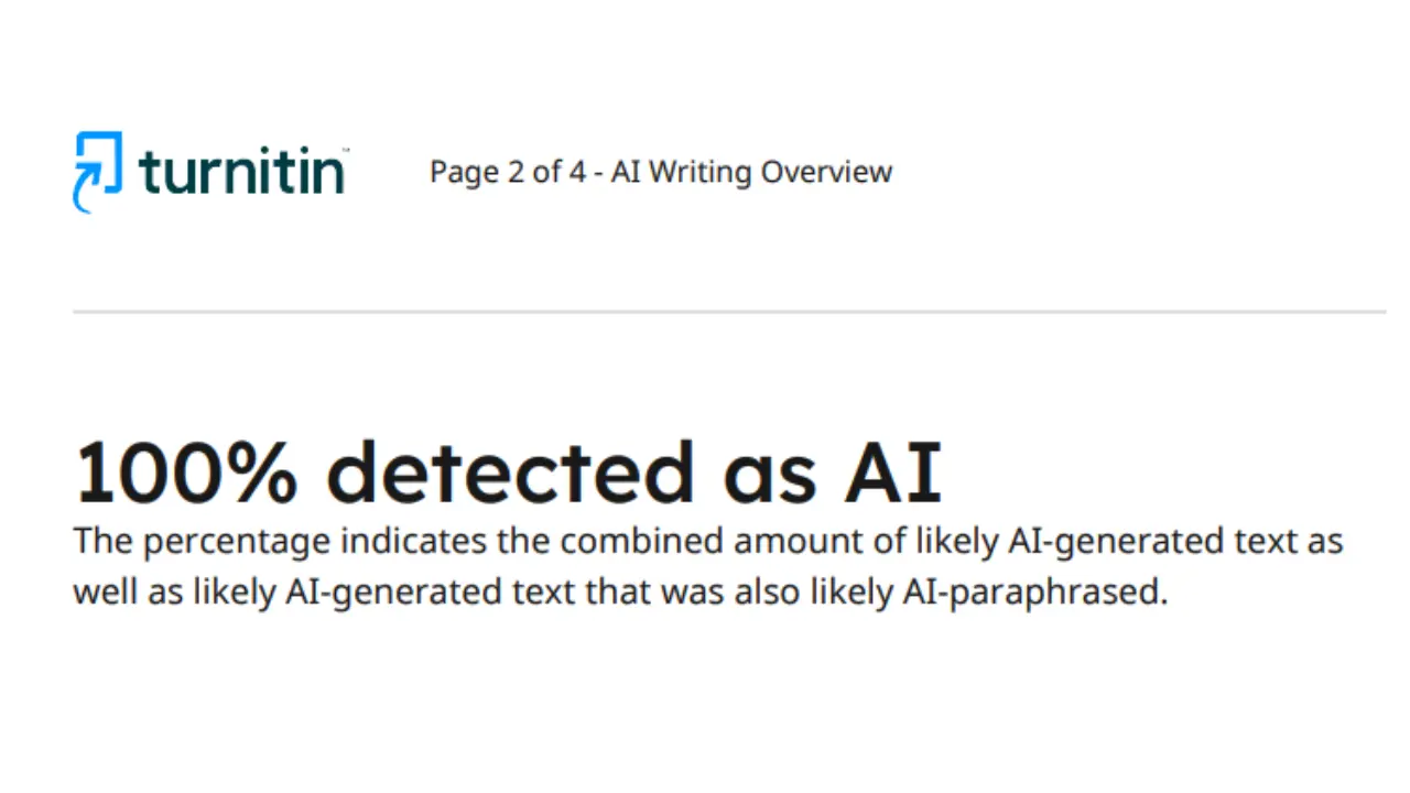 StealthGPT Turnitin Detection Results
