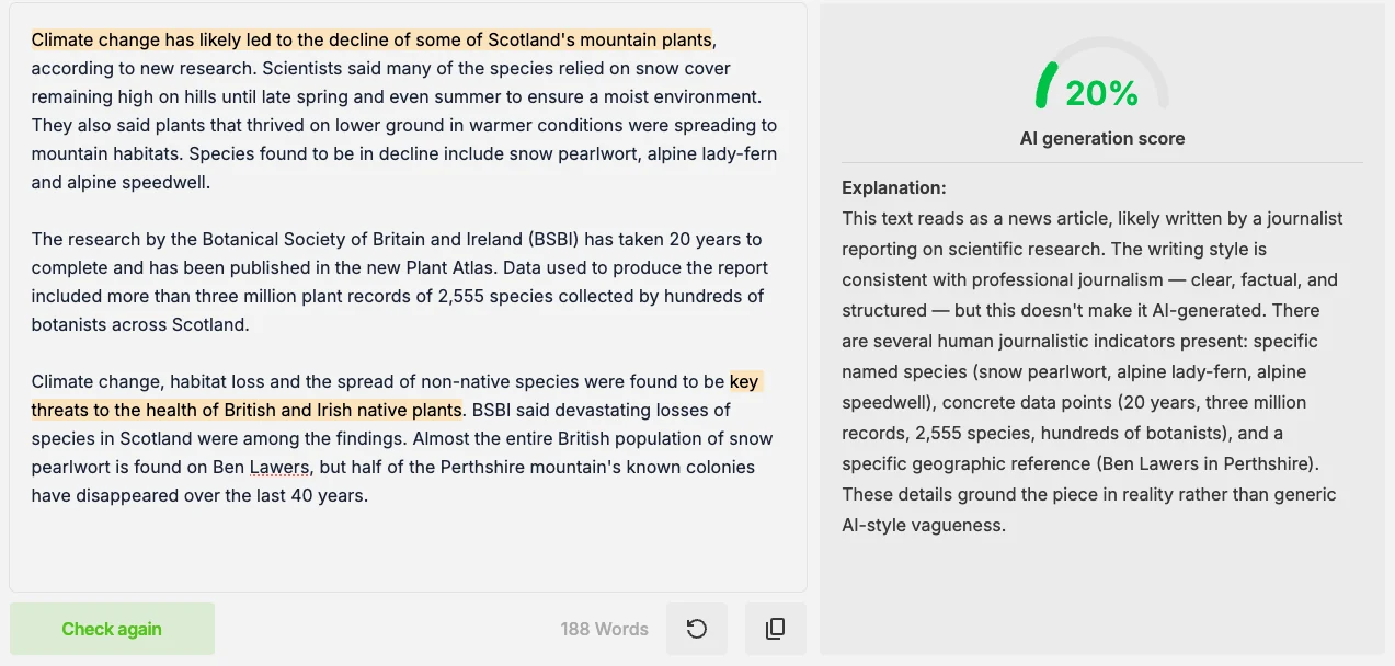 YouScan human text result